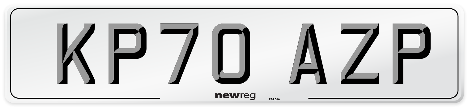 KP70 AZP Number Plate from New Reg